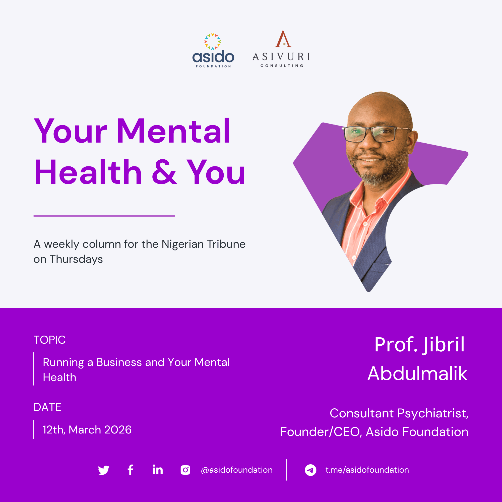 Running a Business and Your Mental Health